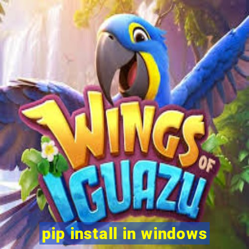 pip install in windows